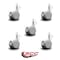 Service Caster 2 Inch MRI Safe Casters with Brakes, 7/16 Inch Grip Ring Stem, Set of 5, SCC, 5PK SCC-GR02S50-TPR-GRY-B-71678-MRI-5 - alternate 3